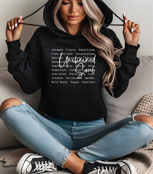 Unchained Soul Words Graphic Hoodie - Robbi & Angel