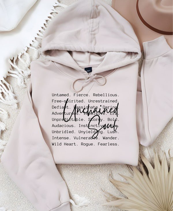 Unchained Soul Words Graphic Hoodie - Robbi & Angel