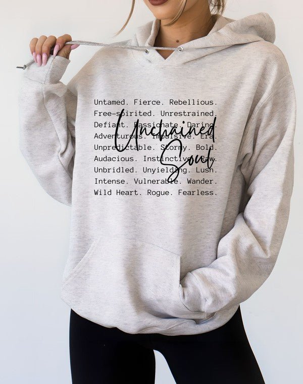 Unchained Soul Words Graphic Hoodie - Robbi & Angel