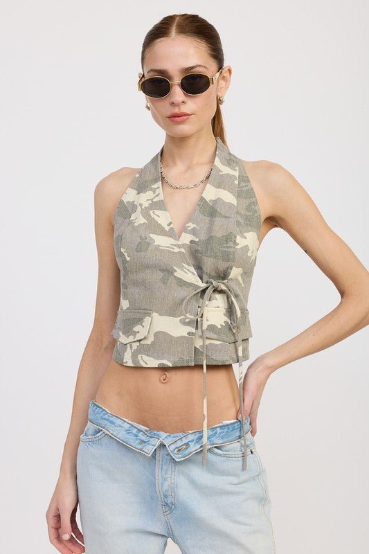 WRAPPED HALTER NECK TOP - Robbi & Angel