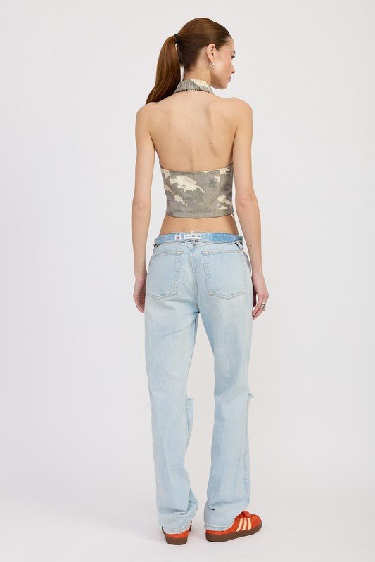 WRAPPED HALTER NECK TOP - Robbi & Angel