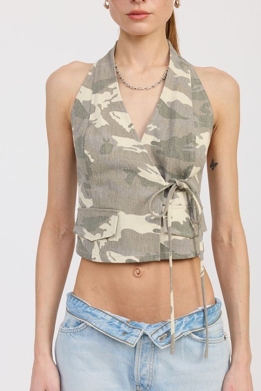 WRAPPED HALTER NECK TOP - Robbi & Angel