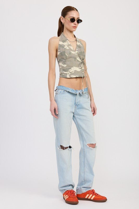 WRAPPED HALTER NECK TOP - Robbi & Angel