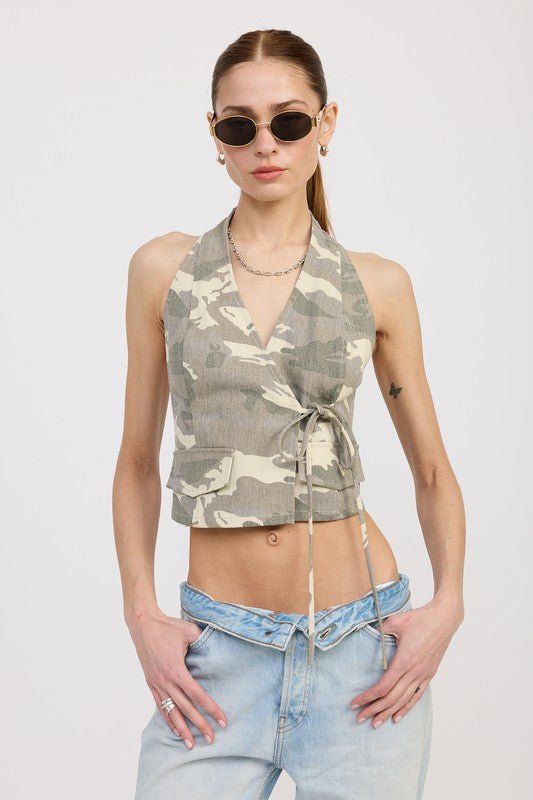 WRAPPED HALTER NECK TOP - Robbi & Angel