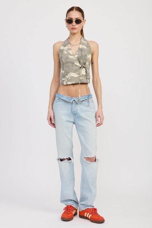 WRAPPED HALTER NECK TOP - Robbi & Angel
