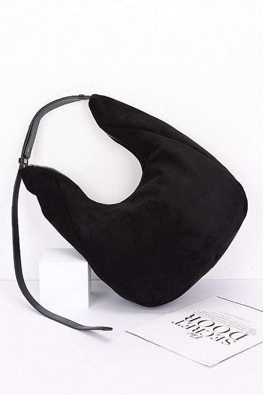Faux Suede Oversize Shoulder Bag - Robbi & Angel