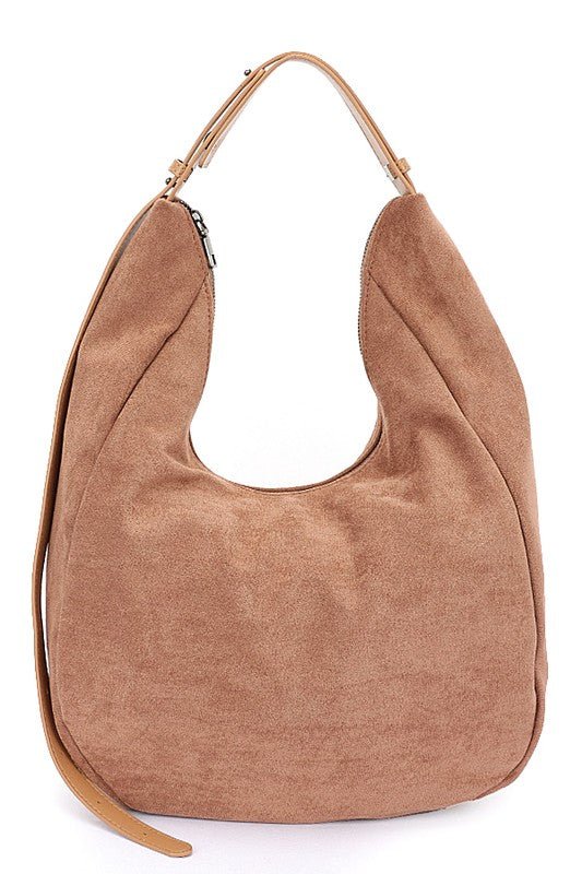 Faux Suede Oversize Shoulder Bag - Robbi & Angel