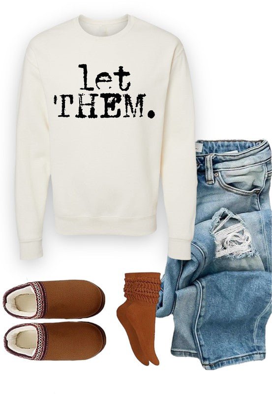 Let Them Words Graphic Sweatshirt - Robbi & Angel