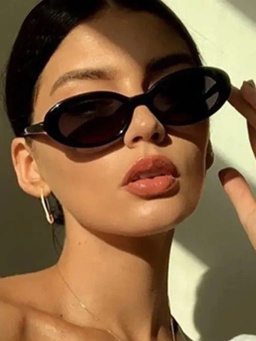 Retro Oval Cat - Eye Sunglasses - Robbi & Angel