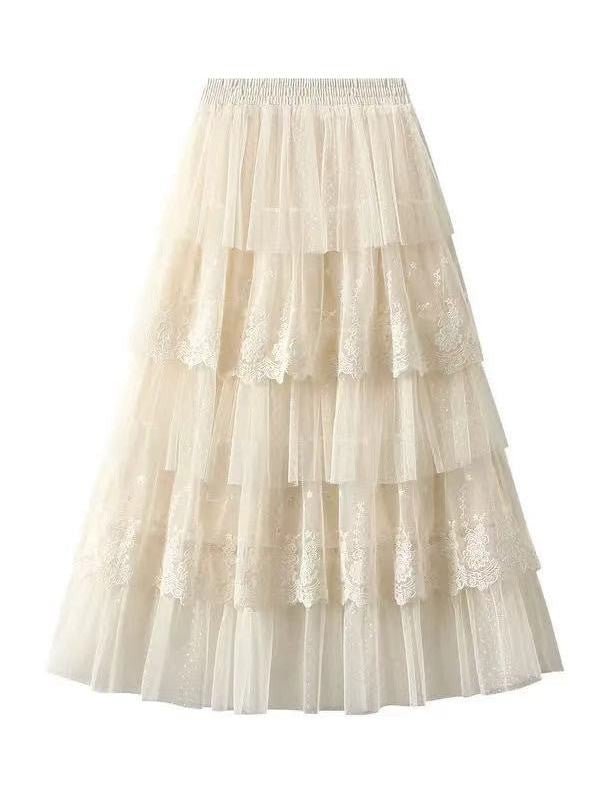 Layered lace midi skirt - Robbi & Angel