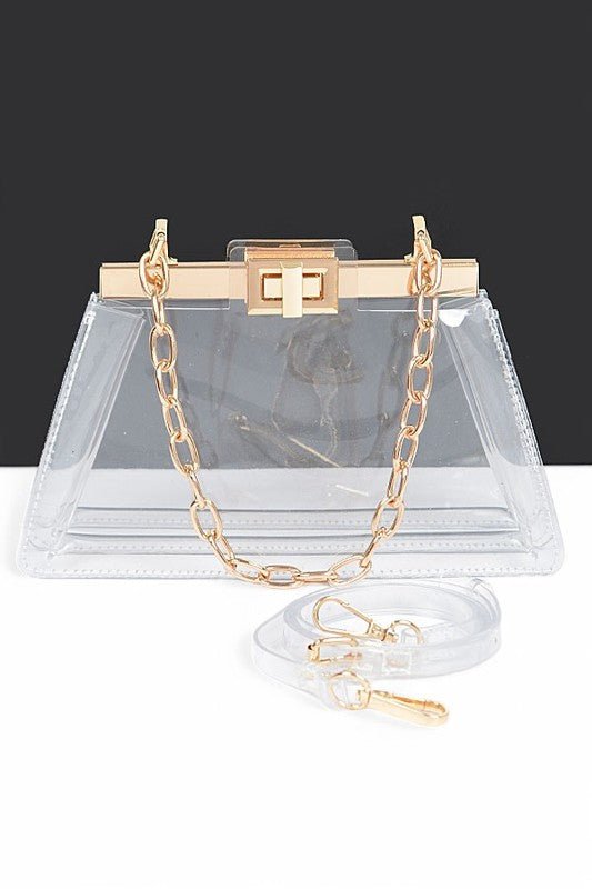 Transparent Chain Handle Stadium Bag - Robbi & Angel