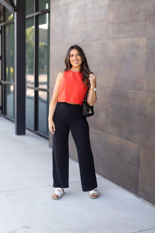 The Brooke Black Wide Leg Full Length with Pockets - Robbi & Angel