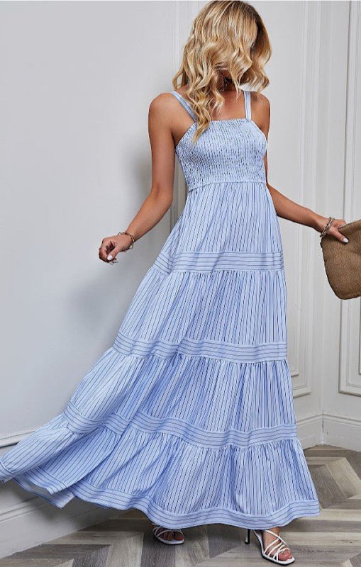 Smocked Tiered Maxi Dress - Robbi & Angel