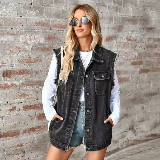 Sleeveless Denim Jacket - Robbi & Angel