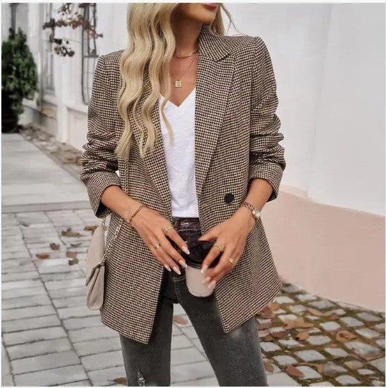 Lapel Buttoned Blazer - Robbi & Angel