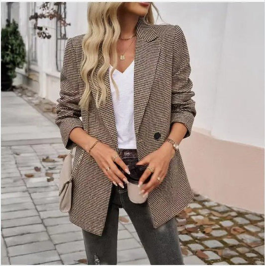 Lapel Buttoned Blazer - Robbi & Angel