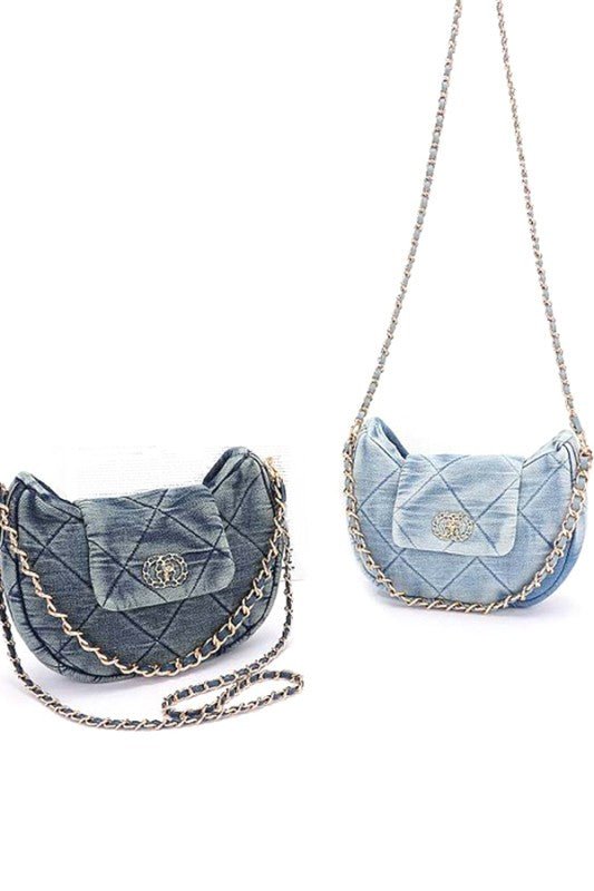 Quilted Denim Fashion Shoulder Bag - Robbi & Angel