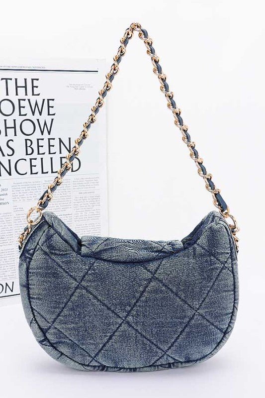 Quilted Denim Fashion Shoulder Bag - Robbi & Angel