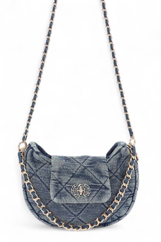 Quilted Denim Fashion Shoulder Bag - Robbi & Angel