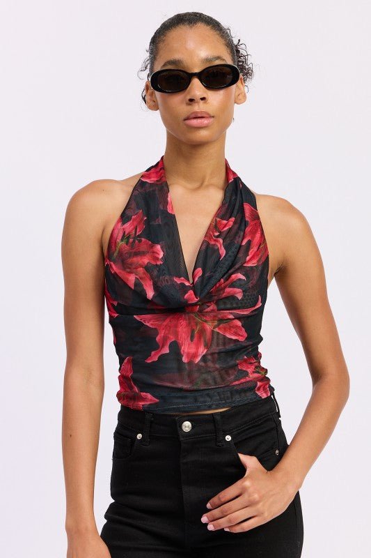 HALTER COWL NECK TOP - Robbi & Angel
