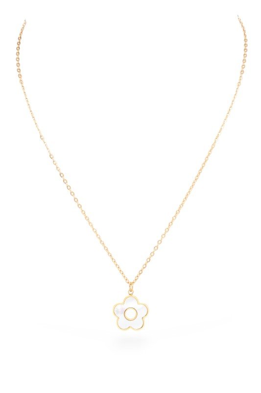 MOP Flower Pendant Neckle - Robbi & Angel