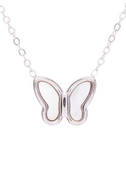 MOP Petite Butterfly Pendant Necklace - Robbi & Angel
