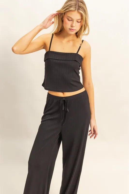 Rib Knit Cami Top and Pants Set - Robbi & Angel