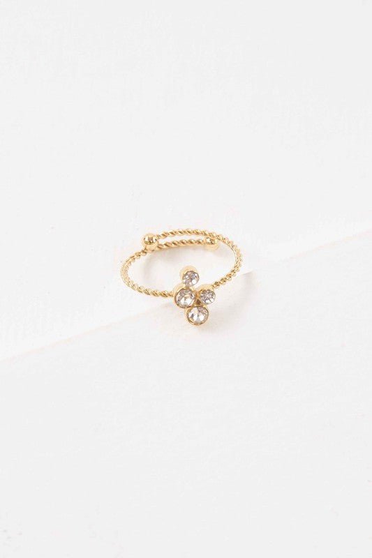 Crystal Bubble Adjustable Ring - Robbi & Angel