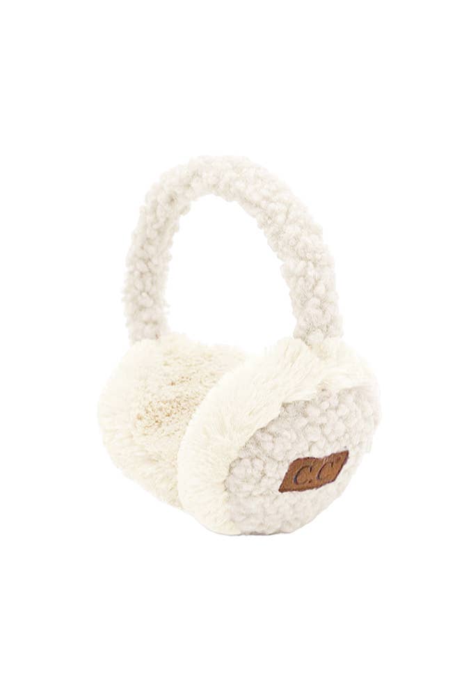 Faux Fur Sherpa Earmuffs Ear Warmer - Robbi & Angel