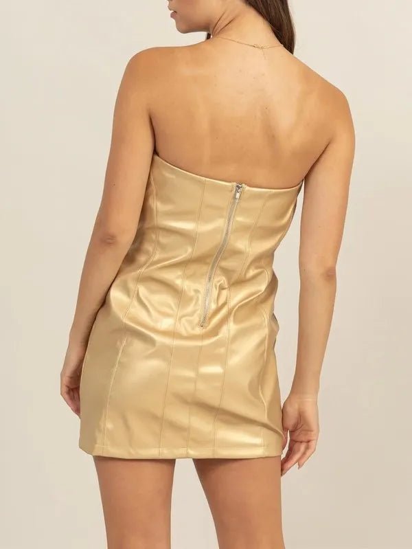 Metallic Slip Mini Dress - Robbi & Angel