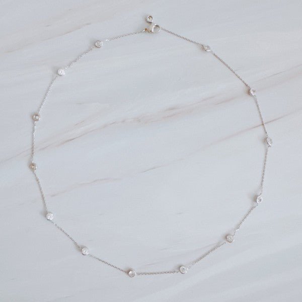 A Dozen Of Bezel Sparkle Station Necklace - Robbi & Angel