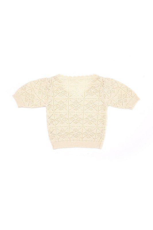 Crochet knit top