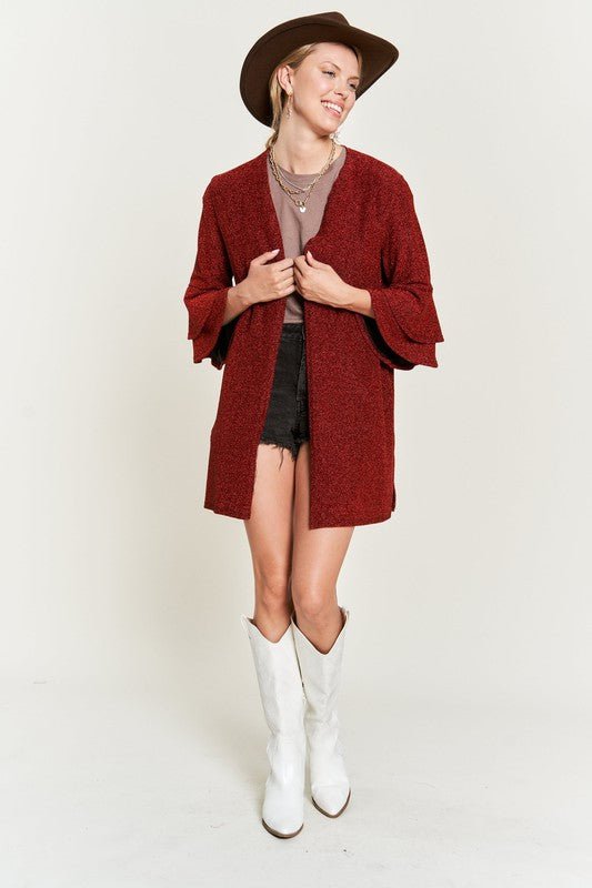 Glitter bell sleeve kimono cardigan - Robbi & Angel
