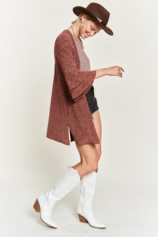 Glitter bell sleeve kimono cardigan - Robbi & Angel