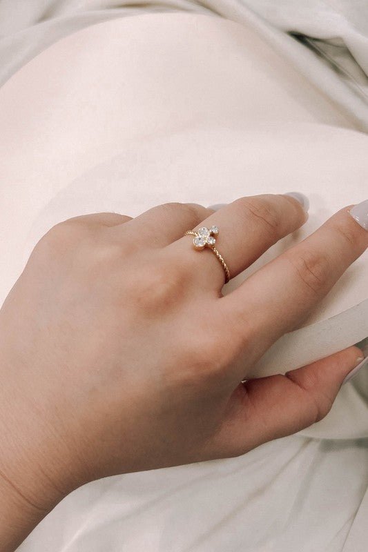 Crystal Bubble Adjustable Ring - Robbi & Angel