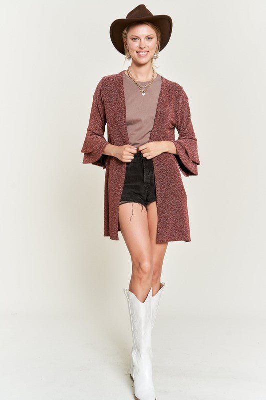 Glitter bell sleeve kimono cardigan - Robbi & Angel
