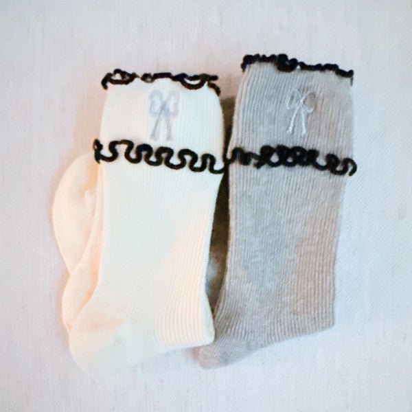 Ribbon Ripple Socks Set Of 2 - Robbi & Angel
