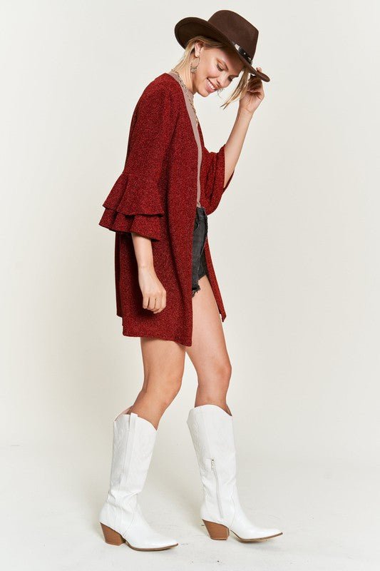 Glitter bell sleeve kimono cardigan - Robbi & Angel