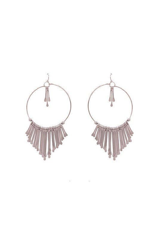 BOHEMIAN TASSEL HOOP EARRING