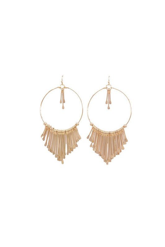 BOHEMIAN TASSEL HOOP EARRING