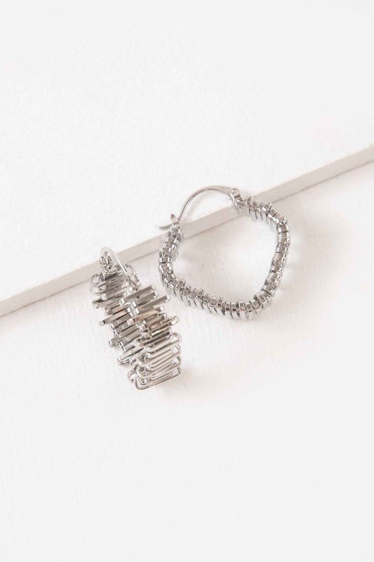 Teeter Totter Hoop Earrings | Silver - Robbi & Angel
