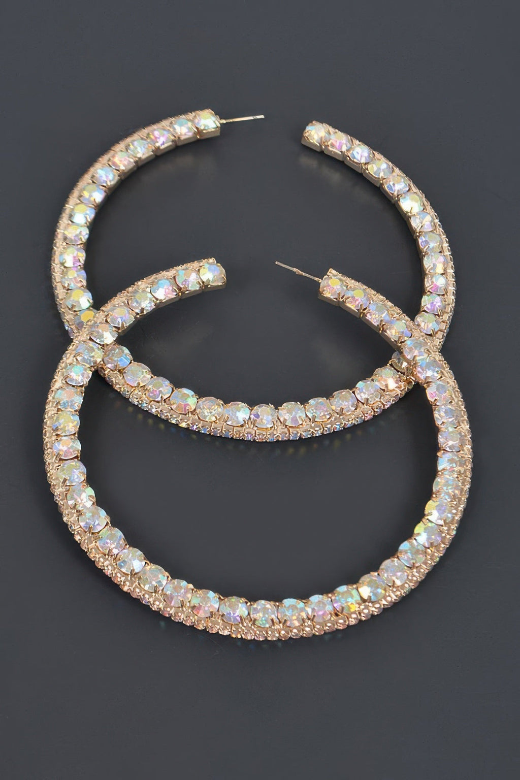 80mm Rhinestone Hoop Earring - Robbi & Angel