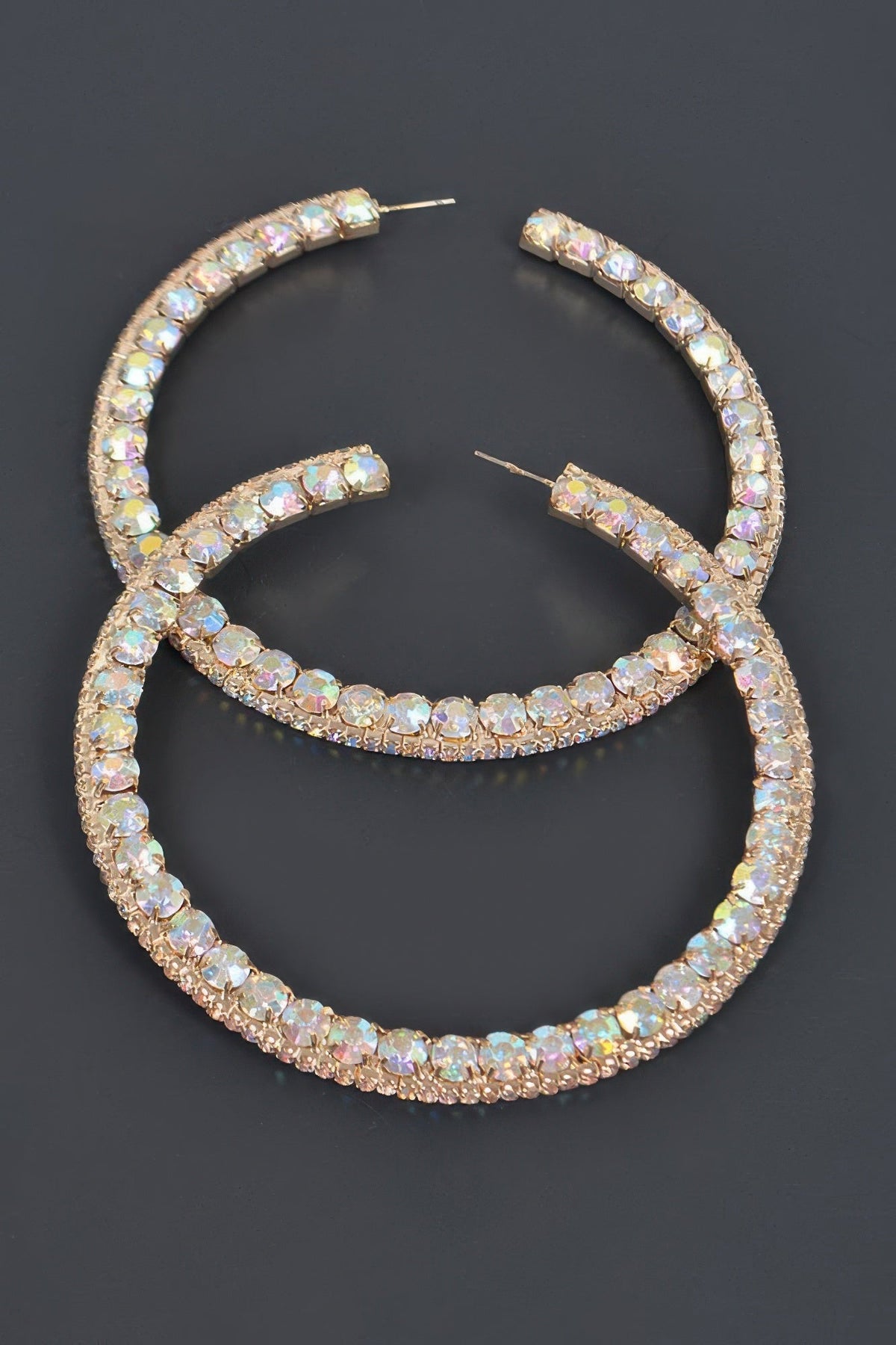 80mm Rhinestone Hoop Earring - Robbi & Angel