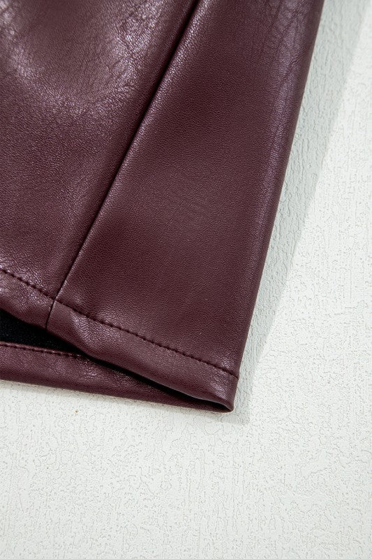 Vegan Leather Sleeveless Mini Dress - Robbi & Angel