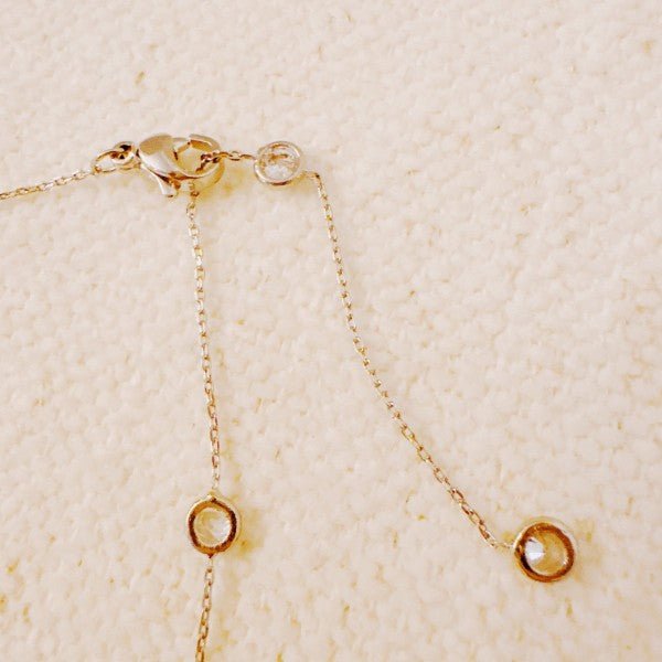 A Dozen Of Bezel Sparkle Station Necklace - Robbi & Angel