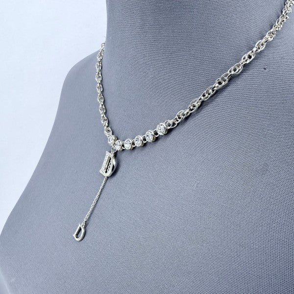 Gold or Silver Finish Rhinestones Initial D Neckla - Robbi & Angel
