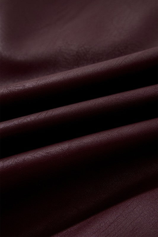 Vegan Leather Sleeveless Mini Dress - Robbi & Angel