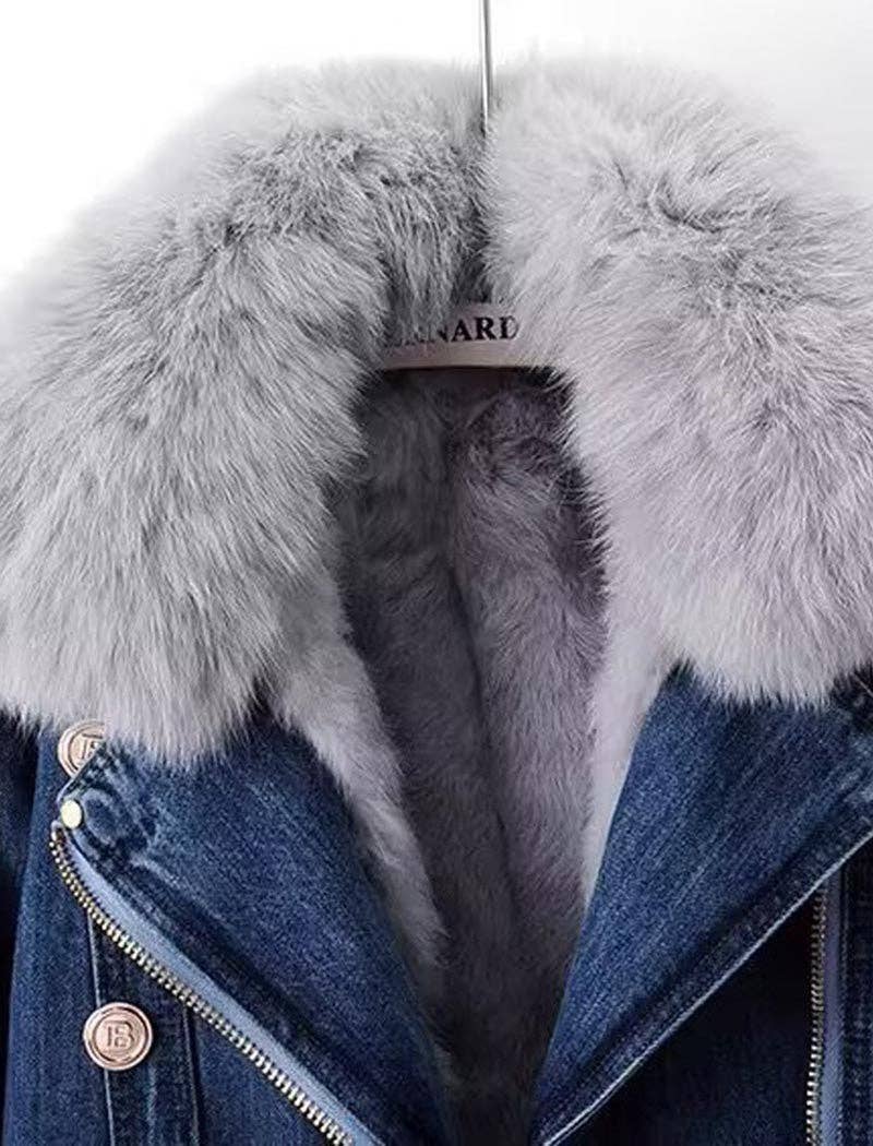 Faux Fur Denim Jacket - Robbi & Angel