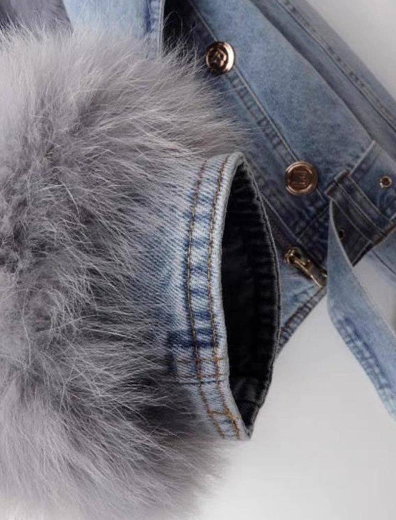 Faux Fur Denim Jacket - Robbi & Angel