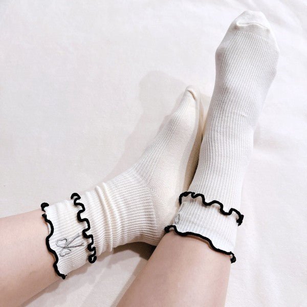 Ribbon Ripple Socks Set Of 2 - Robbi & Angel